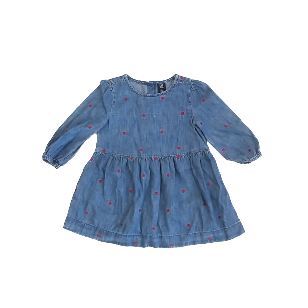 Gap Girls Denim | Hearts Dress Size: 2T Denim | Hearts