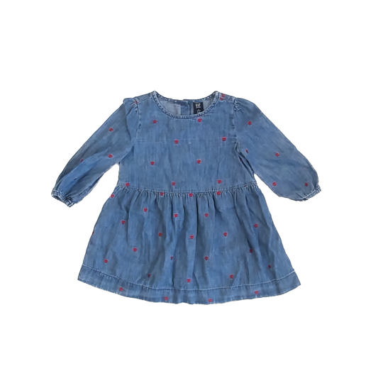 Gap Girls Denim | Hearts Dress Size: 2T Denim | Hearts