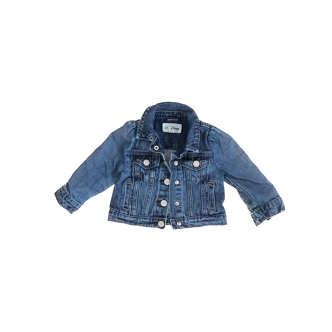 Gap x Disney Girls Denim Minnie Mouse Jacket Size: 18-24 Months Denim Minnie Mouse