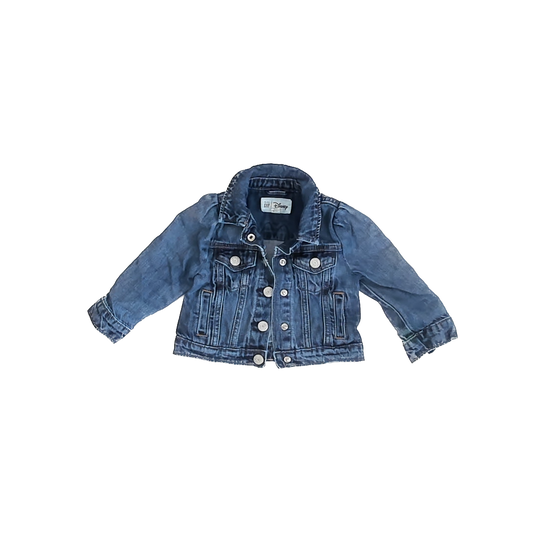 Gap x Disney Girls Denim Minnie Mouse Jacket Size: 18-24 Months Denim Minnie Mouse
