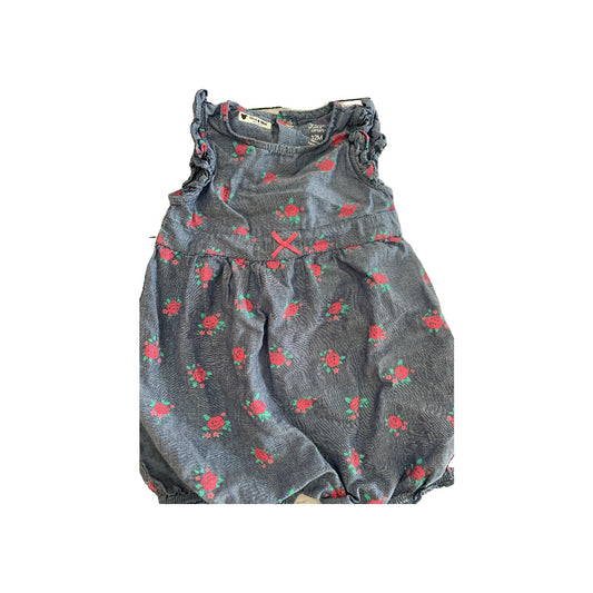 Girls Denim | Pink floral Romper Size: 12M Denim | Pink floral
