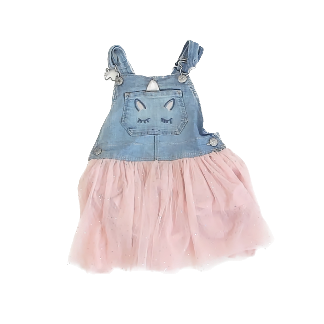 Osh Kosh Girls Denim | PInk | Unicorn Dress Size: 2T Denim | PInk | Unicorn