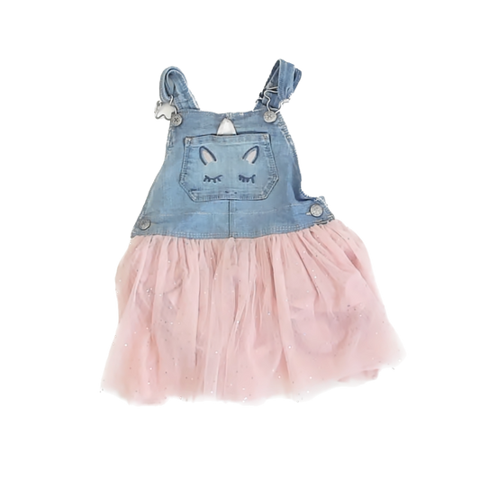 Osh Kosh Girls Denim | PInk | Unicorn Dress Size: 2T Denim | PInk | Unicorn