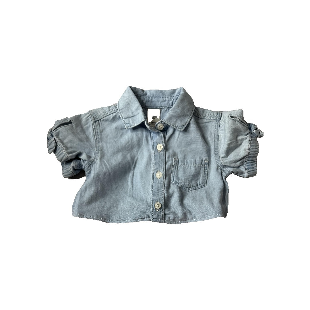 OshKosh Girls Denim | pink Dress Size: 18 months Denim | pink