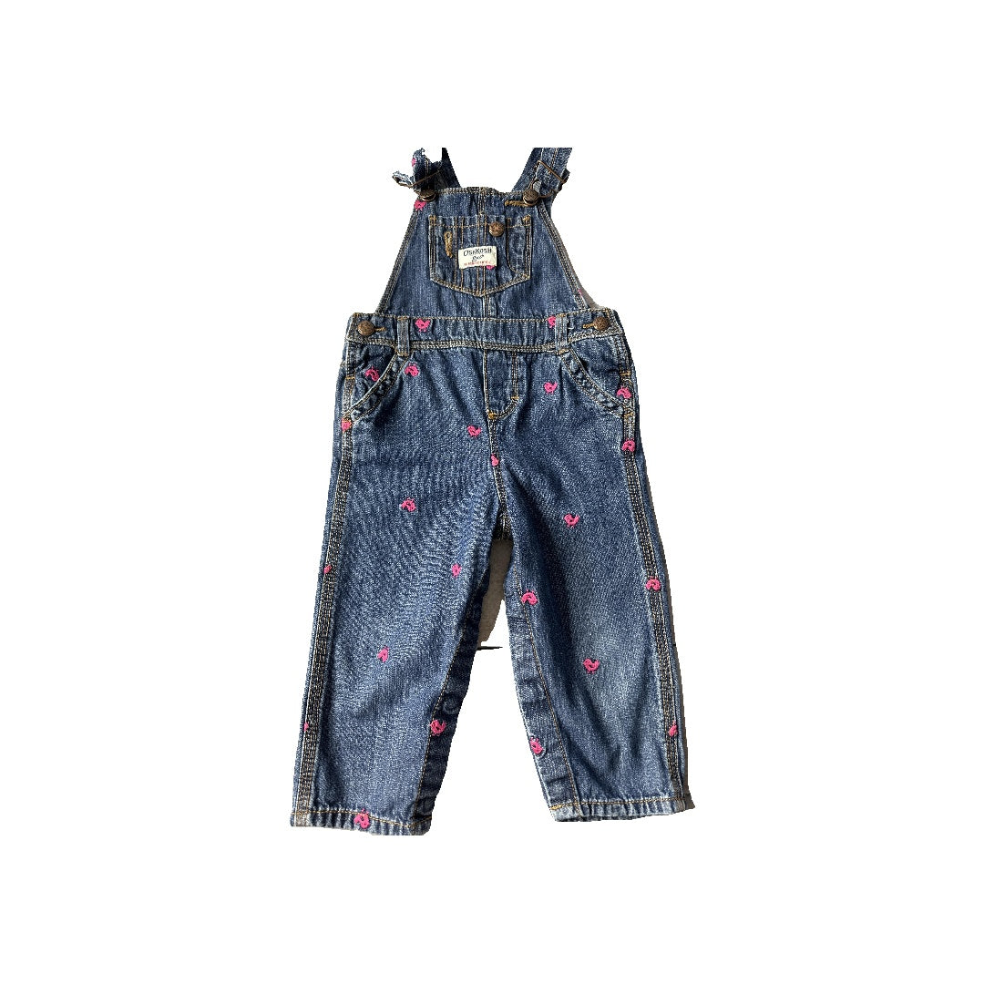OshKosh Unisex Denim | pink Overalls Size: 12-18 months Denim | pink