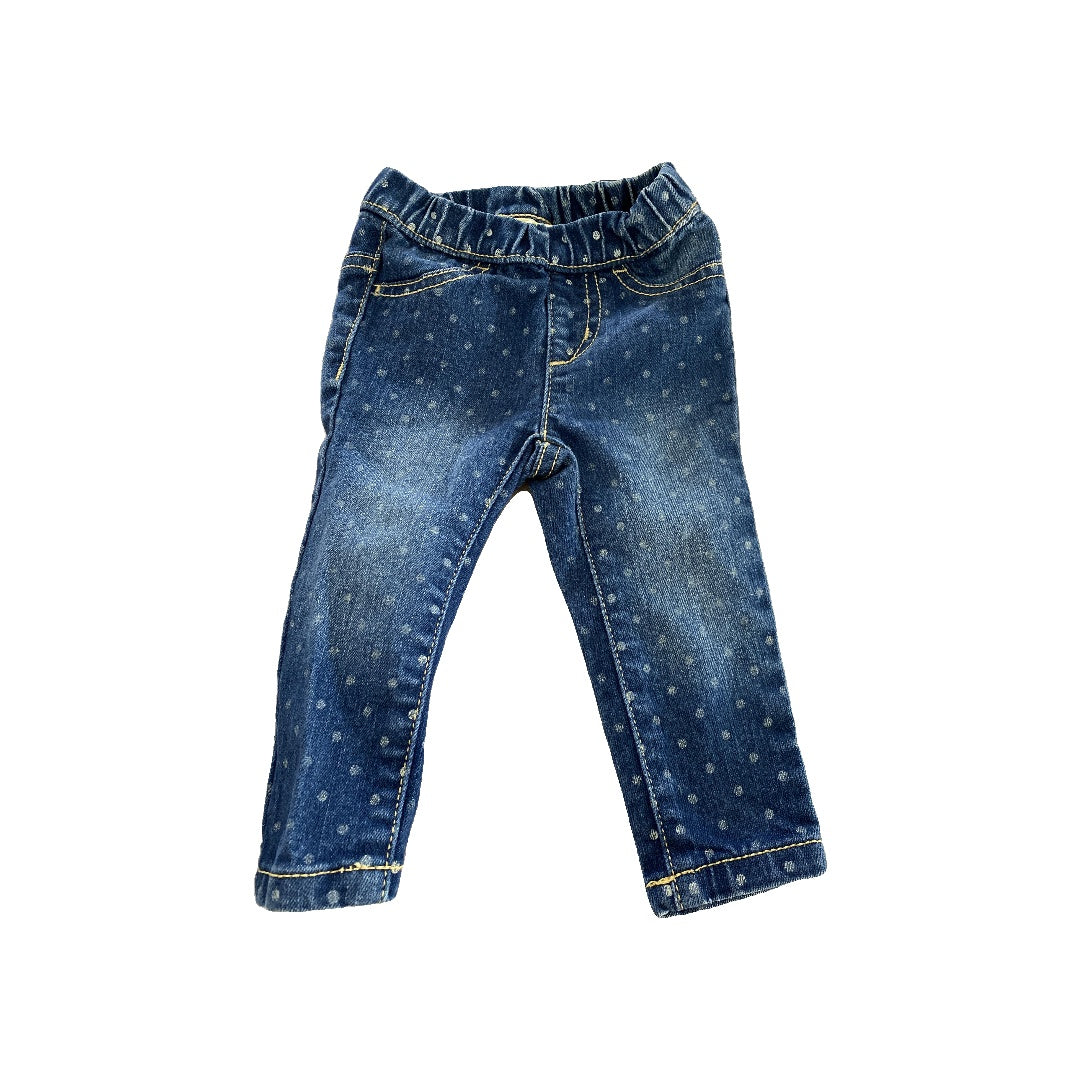 Crazy 8 Girls Denim | polka dot Pants Size: 6-12 months Denim | polka dot