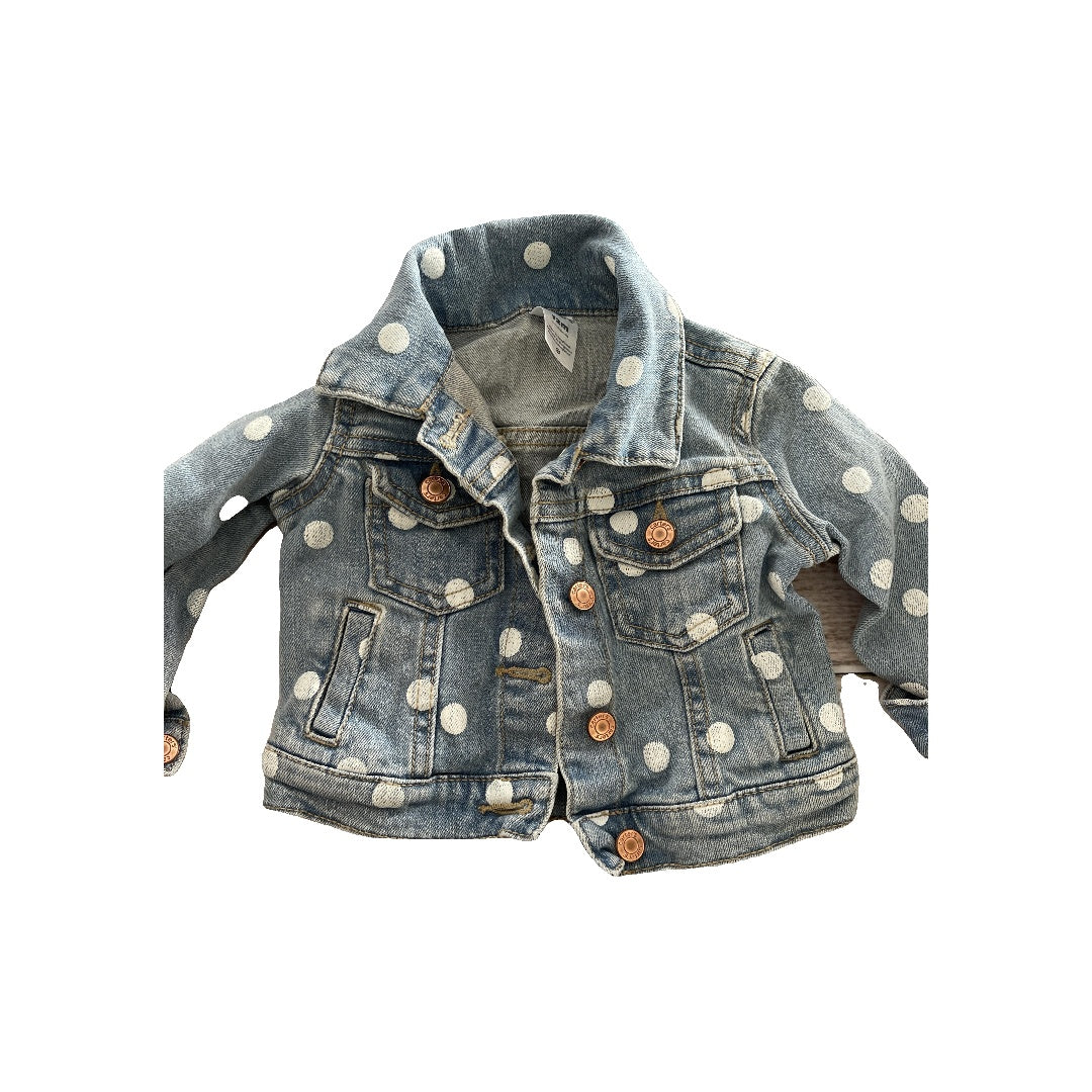 Carters Girls Denim | polka dot Jacket Size: 12 months Denim | polka dot