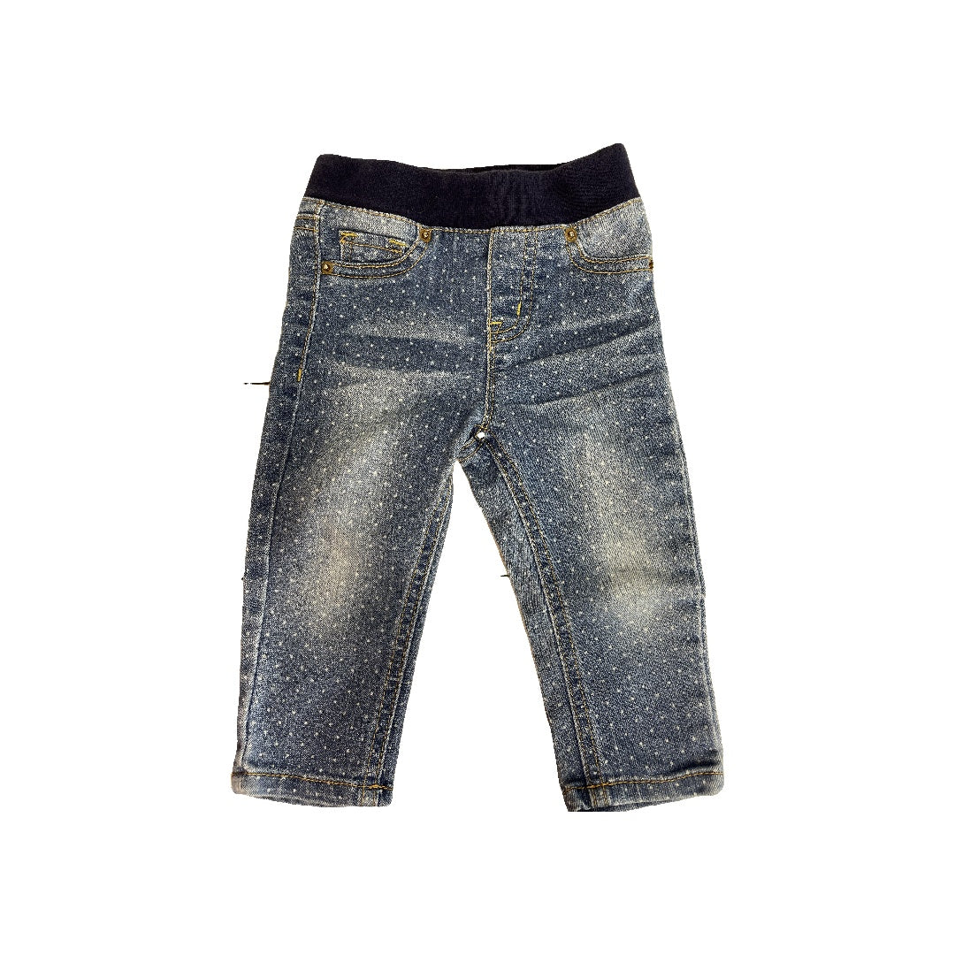 Cat & Jack Girls Denim | polka dot Jeans Size: 12 months Denim | polka dot