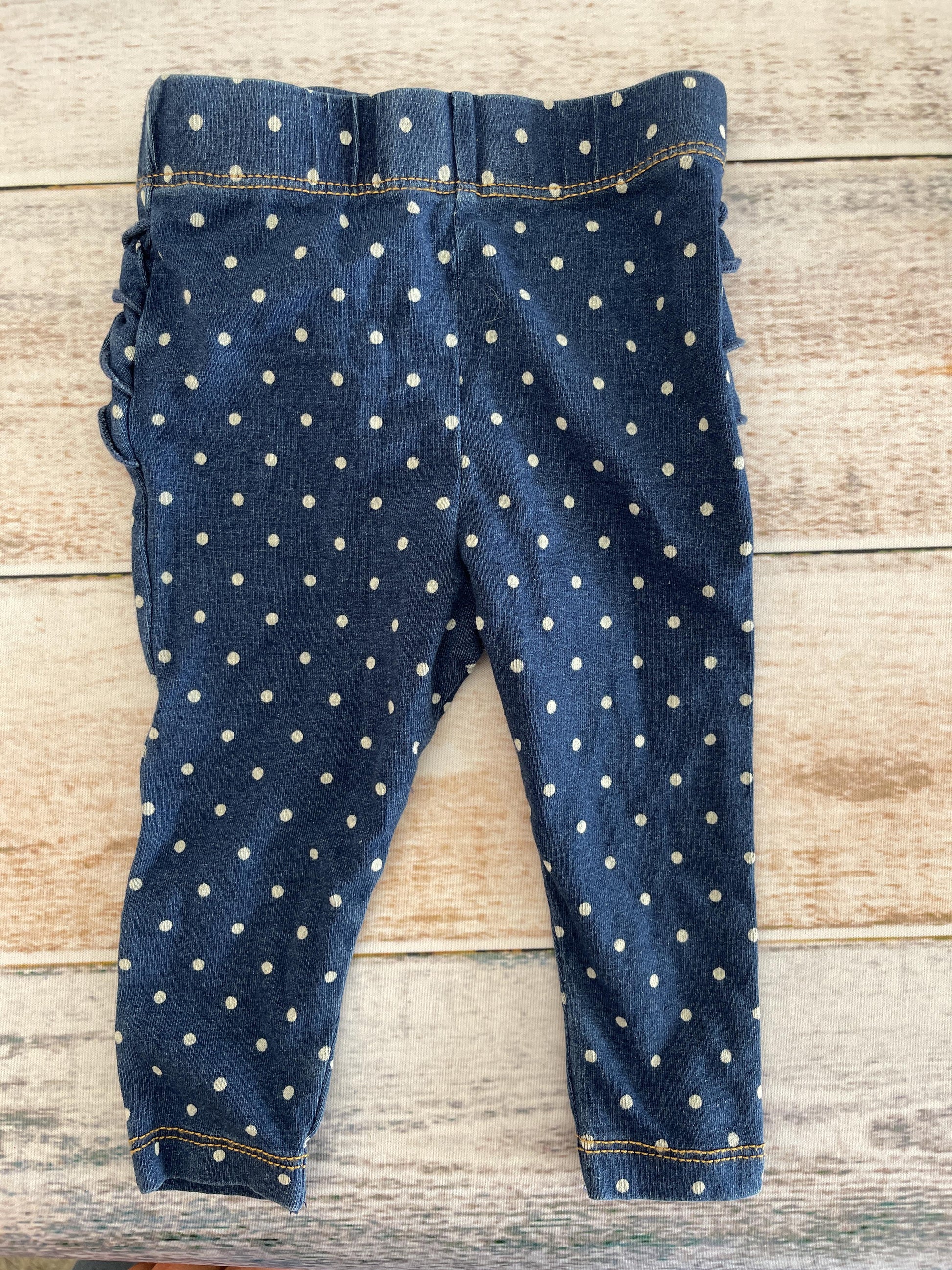 Cat & Jack Girls Denim | polka dot Pants Size: 3-6 months Denim | polka dot
