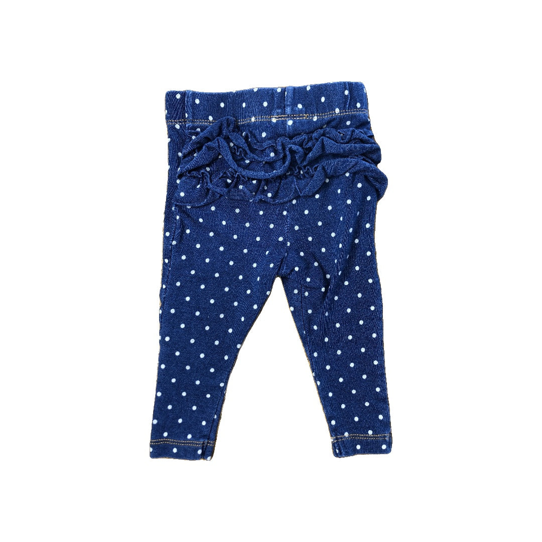 Cat & Jack Girls Denim | polka dot Pants Size: 3-6 months Denim | polka dot