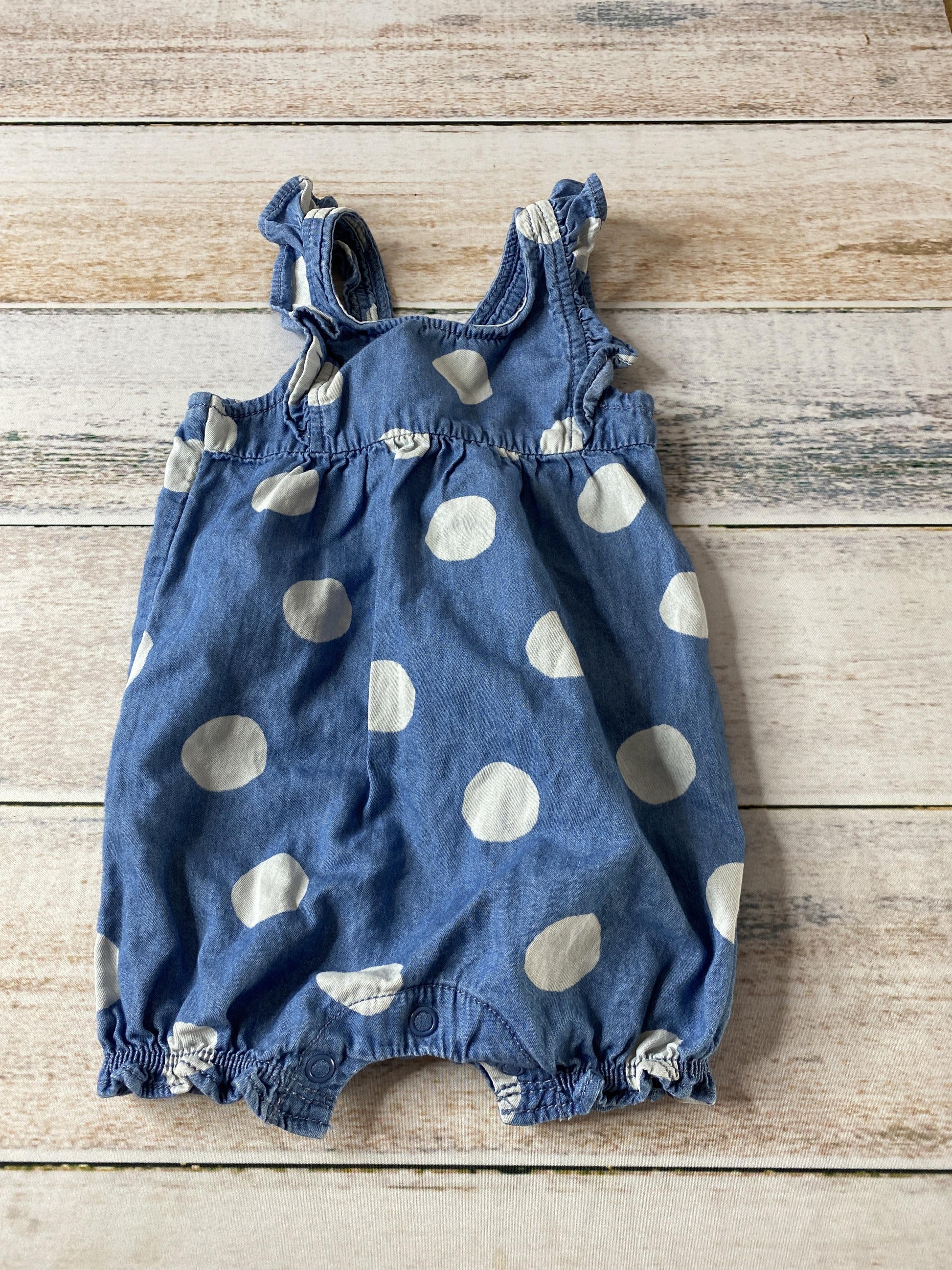 Carters Girls Denim | polka dot Jumper Size: 6 months Denim | polka dot