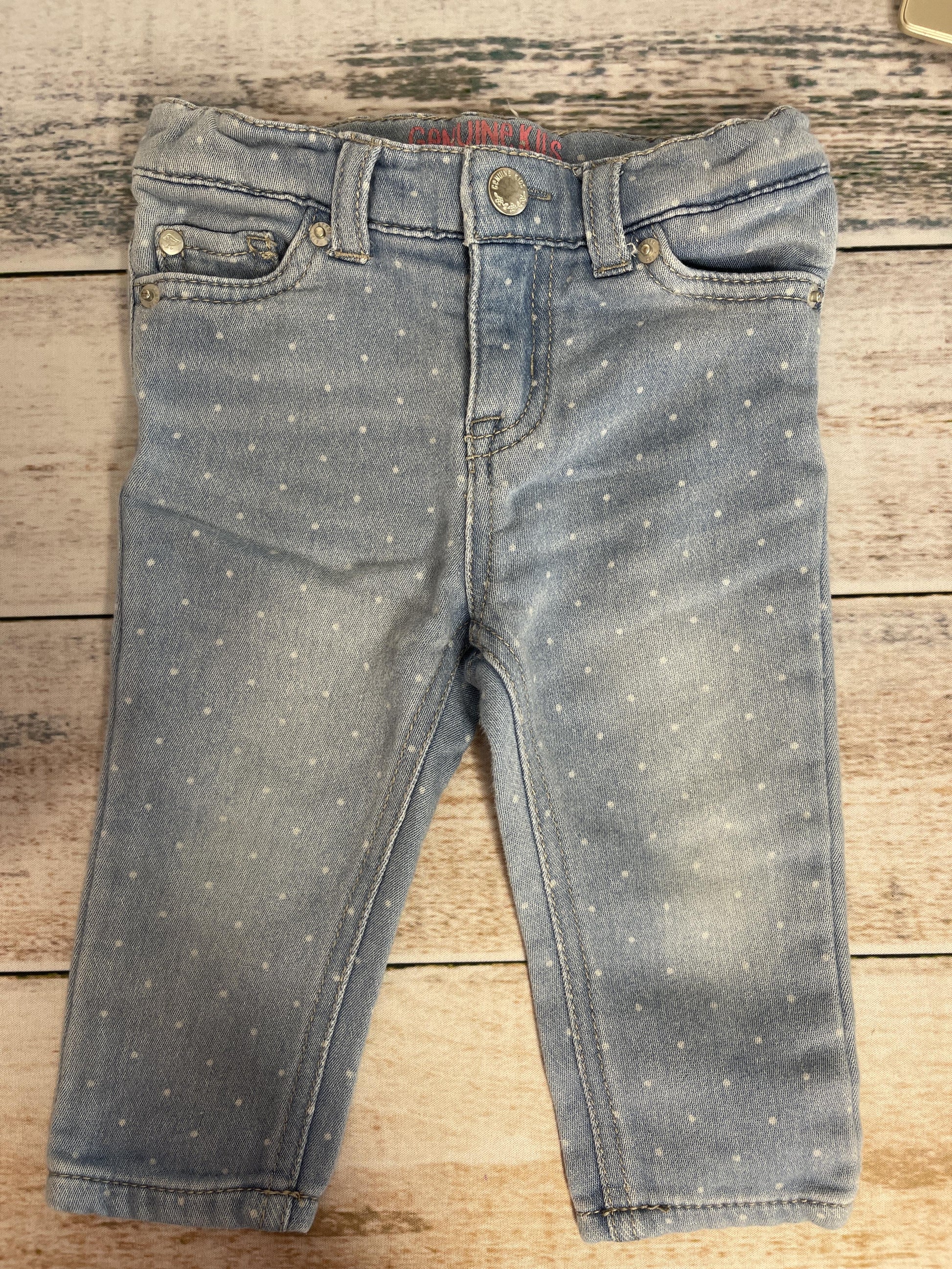 OshKosh Girls Denim | polka dot Jeans Size: 12 months Denim | polka dot