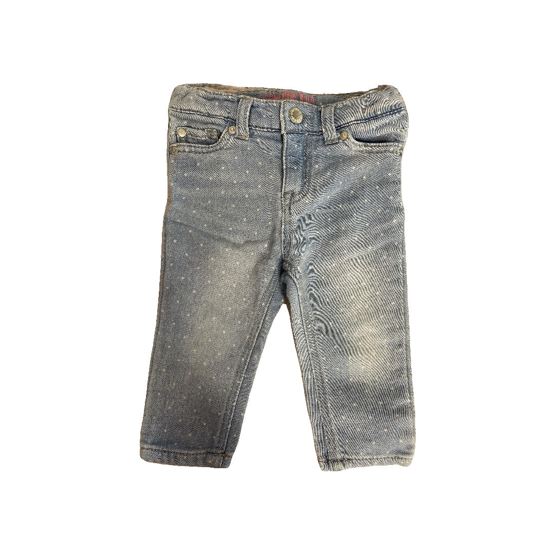 OshKosh Girls Denim | polka dot Jeans Size: 12 months Denim | polka dot