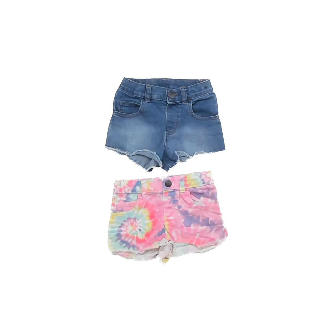 Wonder Nation Girls Denim | Tie Dye Shorts Size: 4T Denim | Tie Dye