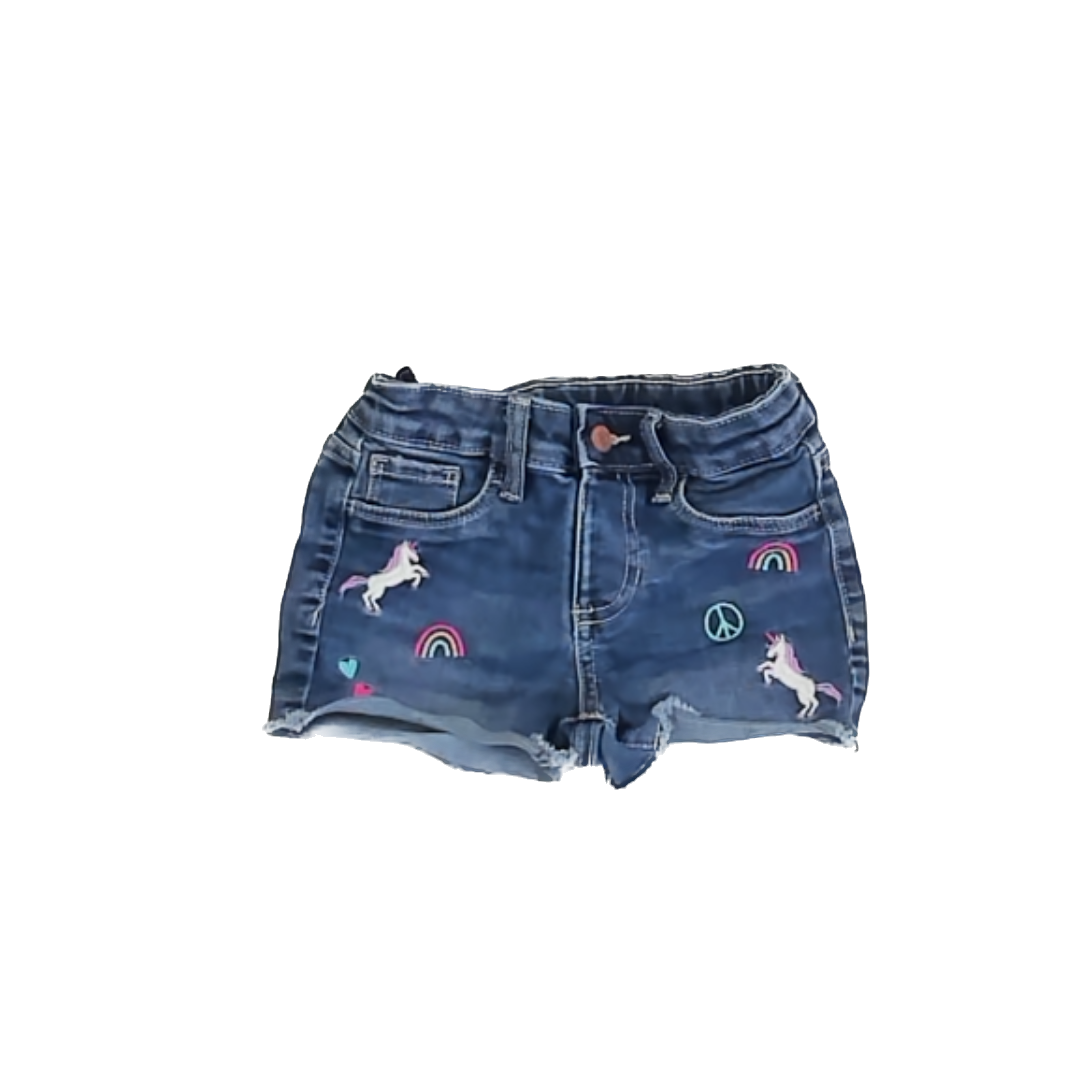 Jumping Beans Girls Denim | Unicorn Jean Shorts Size: 4T Denim | Unicorn