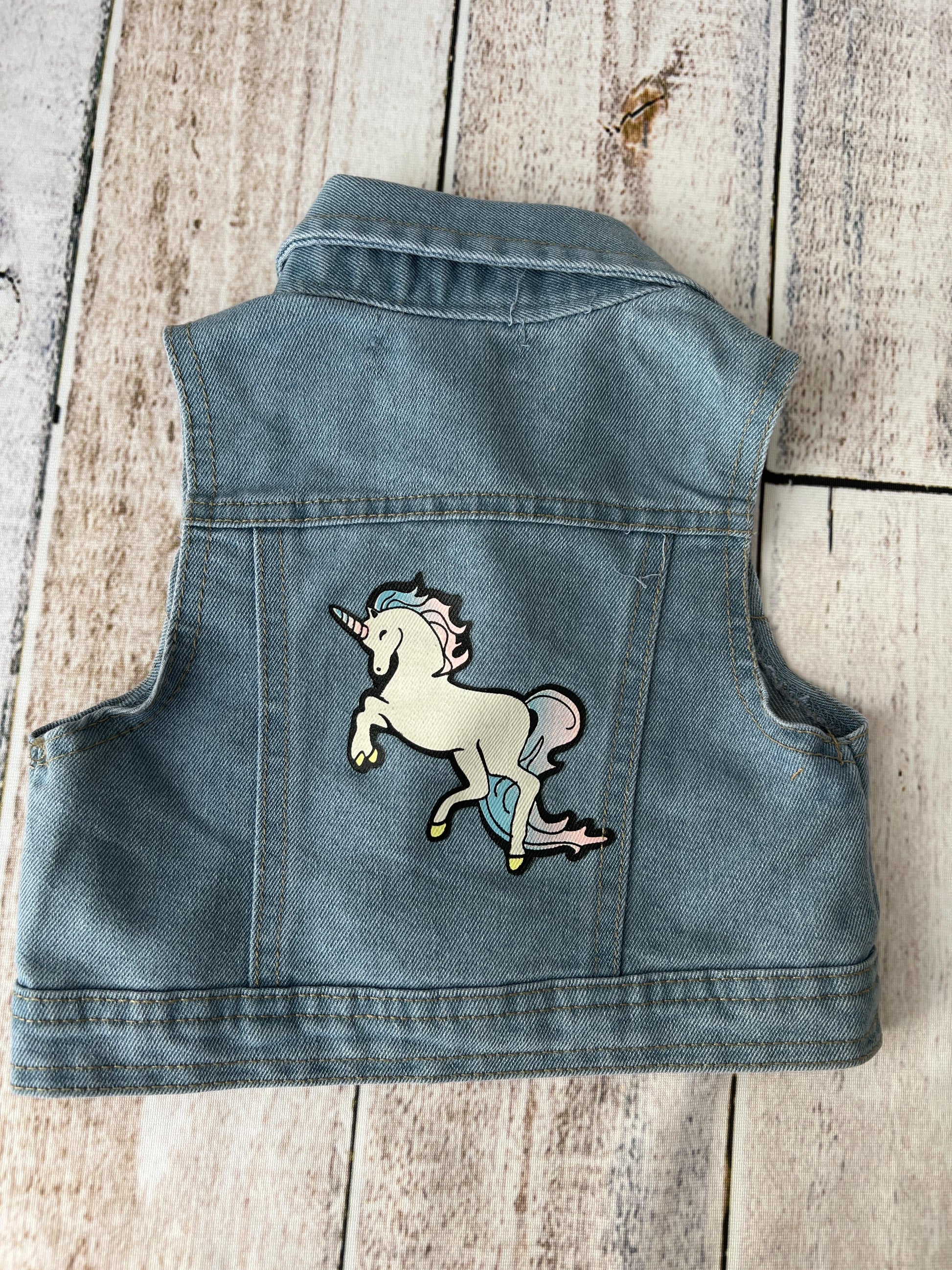 Limited Too Girls Denim | Unicorns Vest Size: 3T Denim | Unicorns