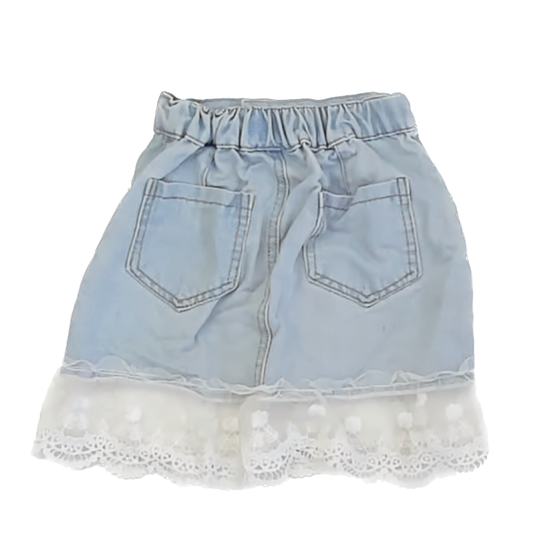 Unknown Girls Denim | White Lace Skirt Size: 11 Denim | White Lace