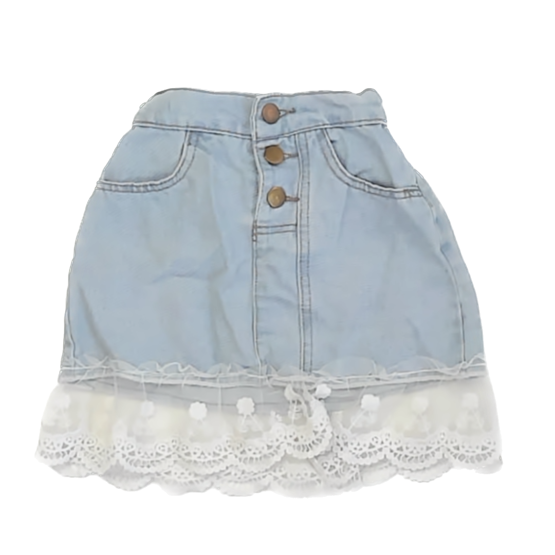 Unknown Girls Denim | White Lace Skirt Size: 11 Denim | White Lace