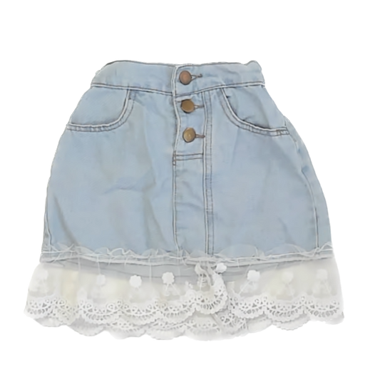 Unknown Girls Denim | White Lace Skirt Size: 11 Denim | White Lace