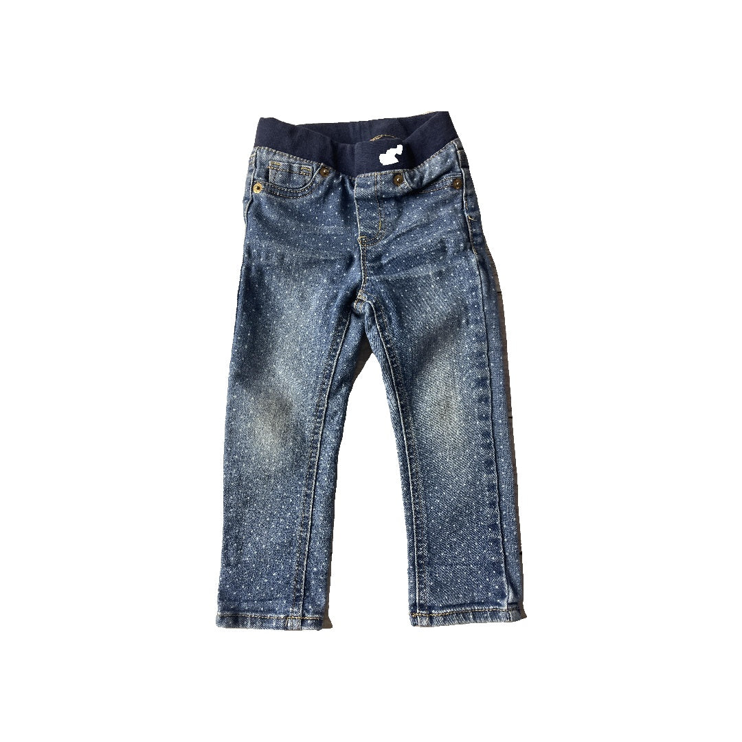 cherokee Girls Denim | White | polka dot Jeans Size: 2T Denim | White | polka dot