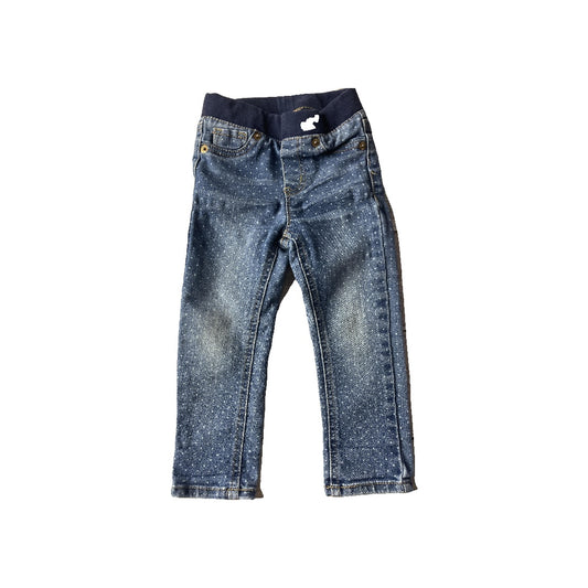 cherokee Girls Denim | White | polka dot Jeans Size: 2T Denim | White | polka dot