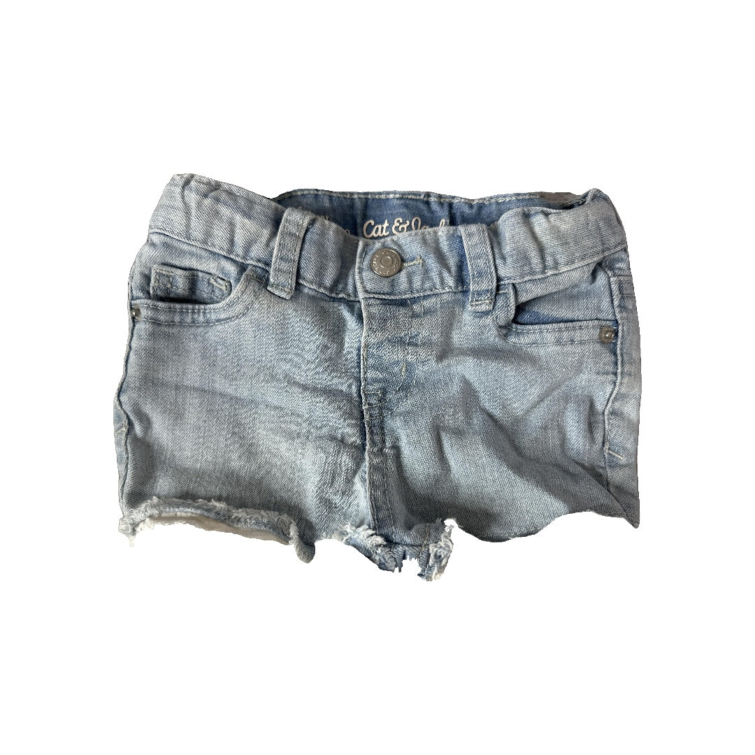 Cat & Jack Girls Denim Shorts Size: 12 months Denim