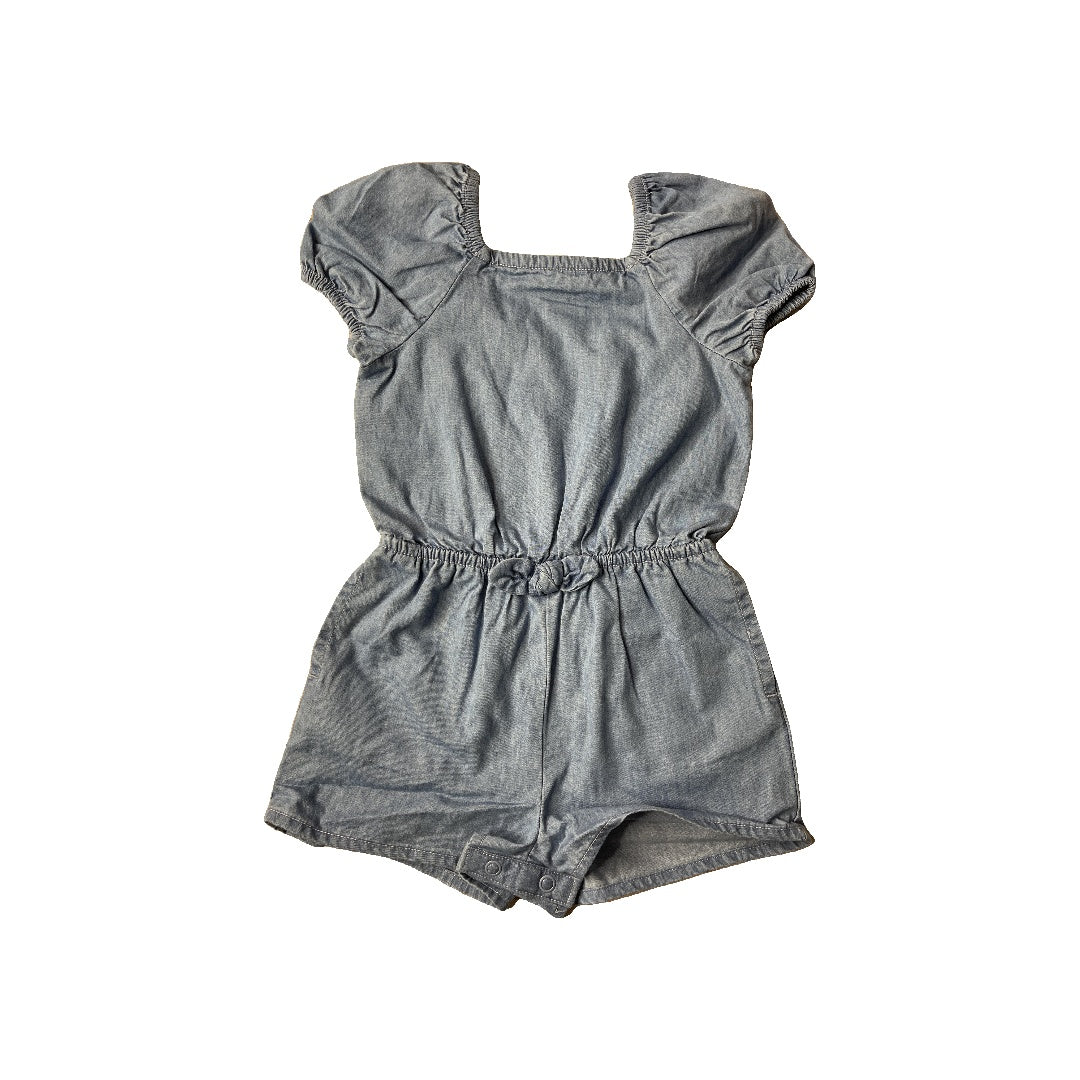 Cat & Jack Girls Denim Romper Size: 18 months Denim