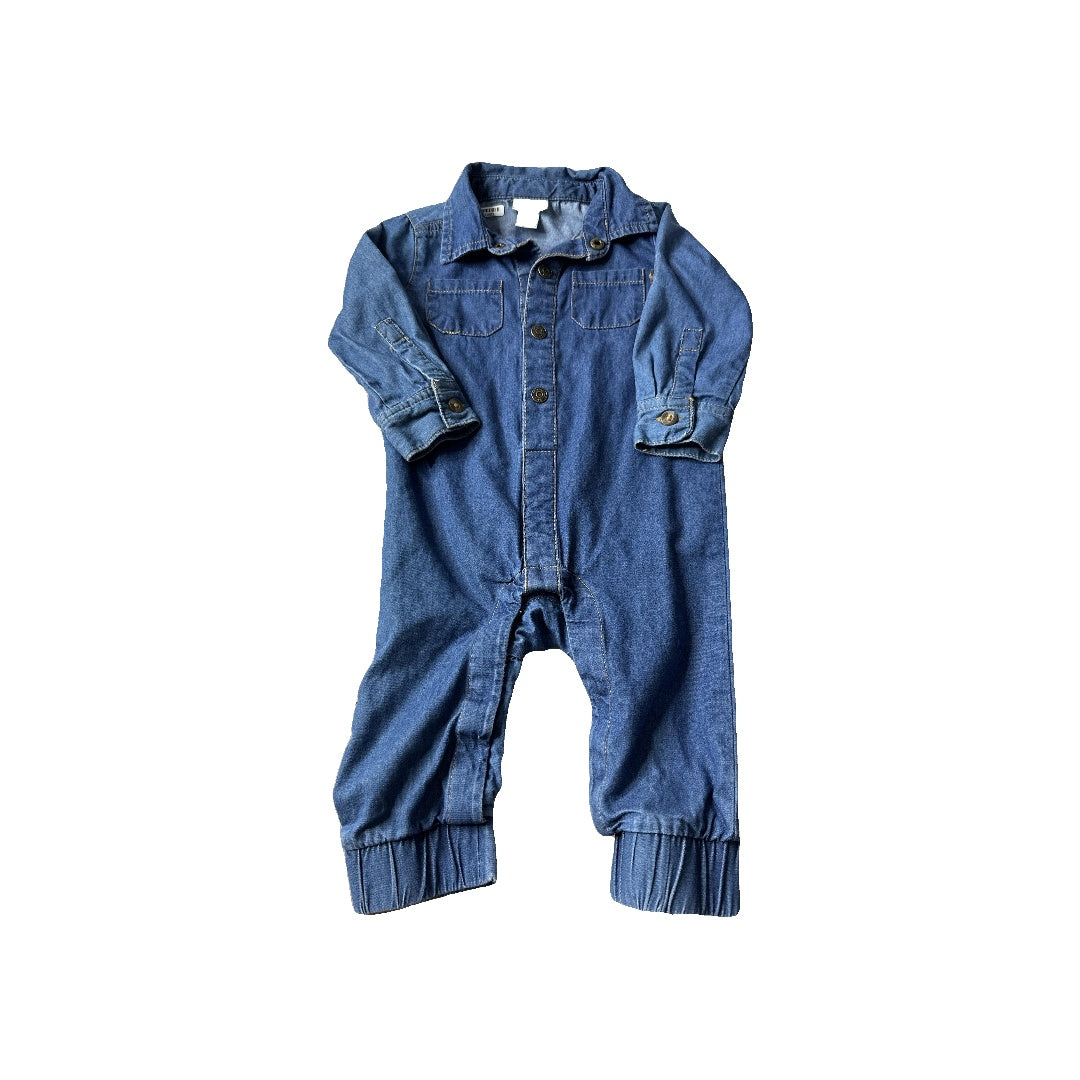 Cat & Jack Unisex Denim Long Sleeve Outfit Size: 6-9 months Denim