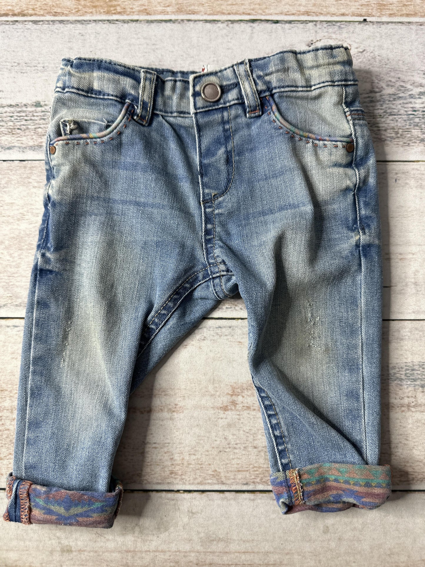 Zara Unisex Denim Pants Size: 6-9 months Denim