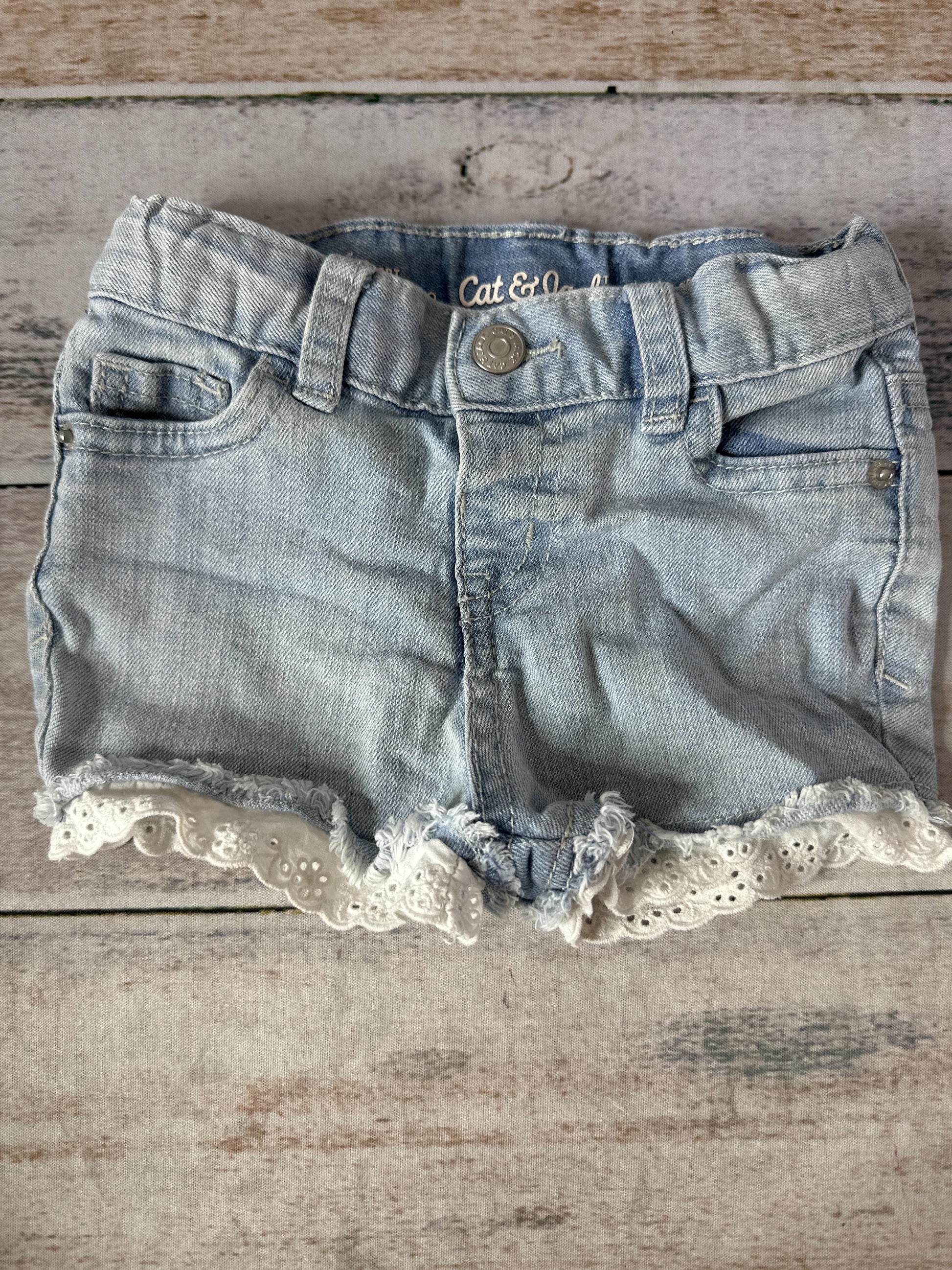 Cat & Jack Girls Denim Shorts Size: 12 months Denim