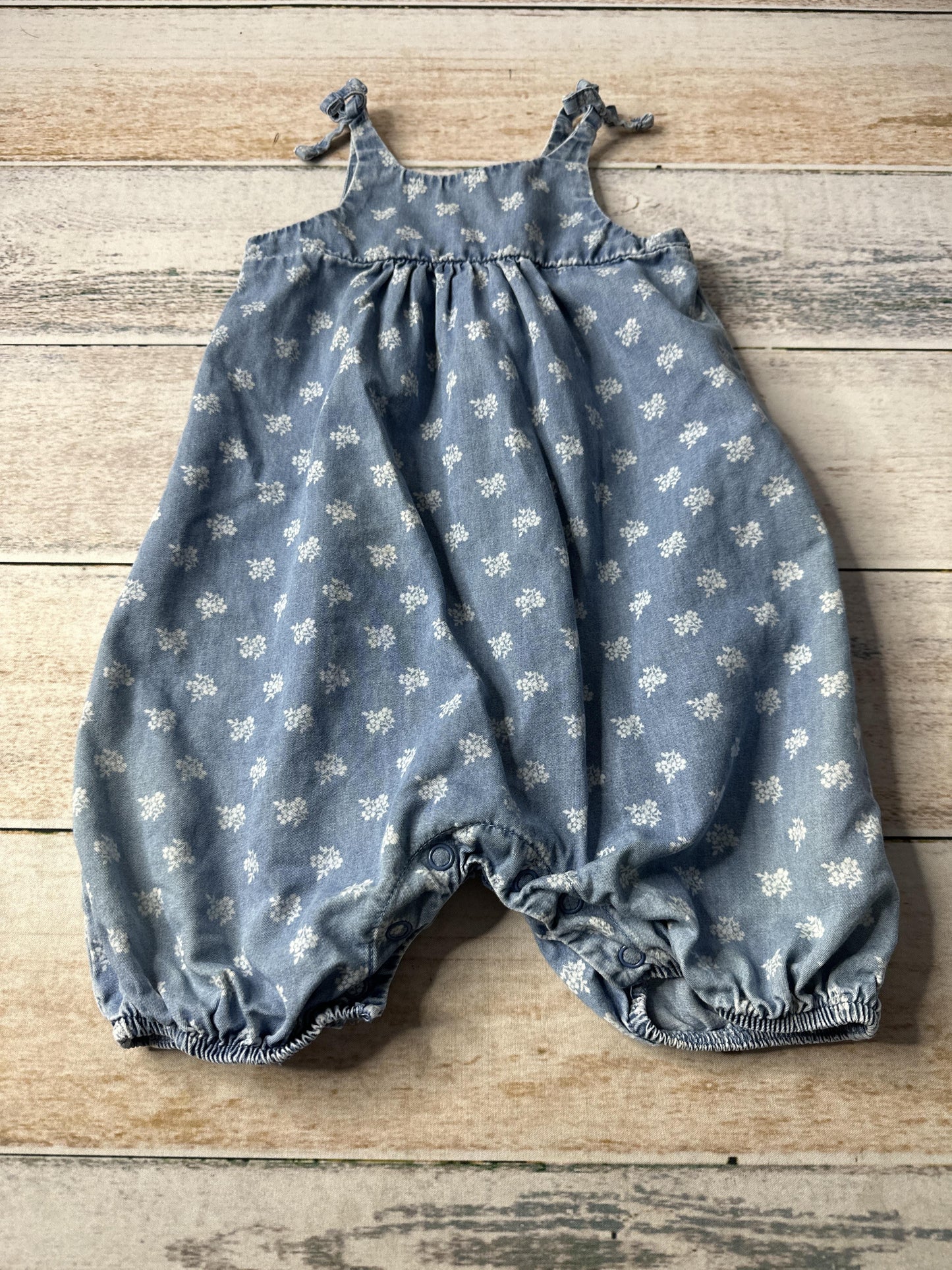 BabyB‚Äôgosh Girls Denim Romper Size: 12 months Denim