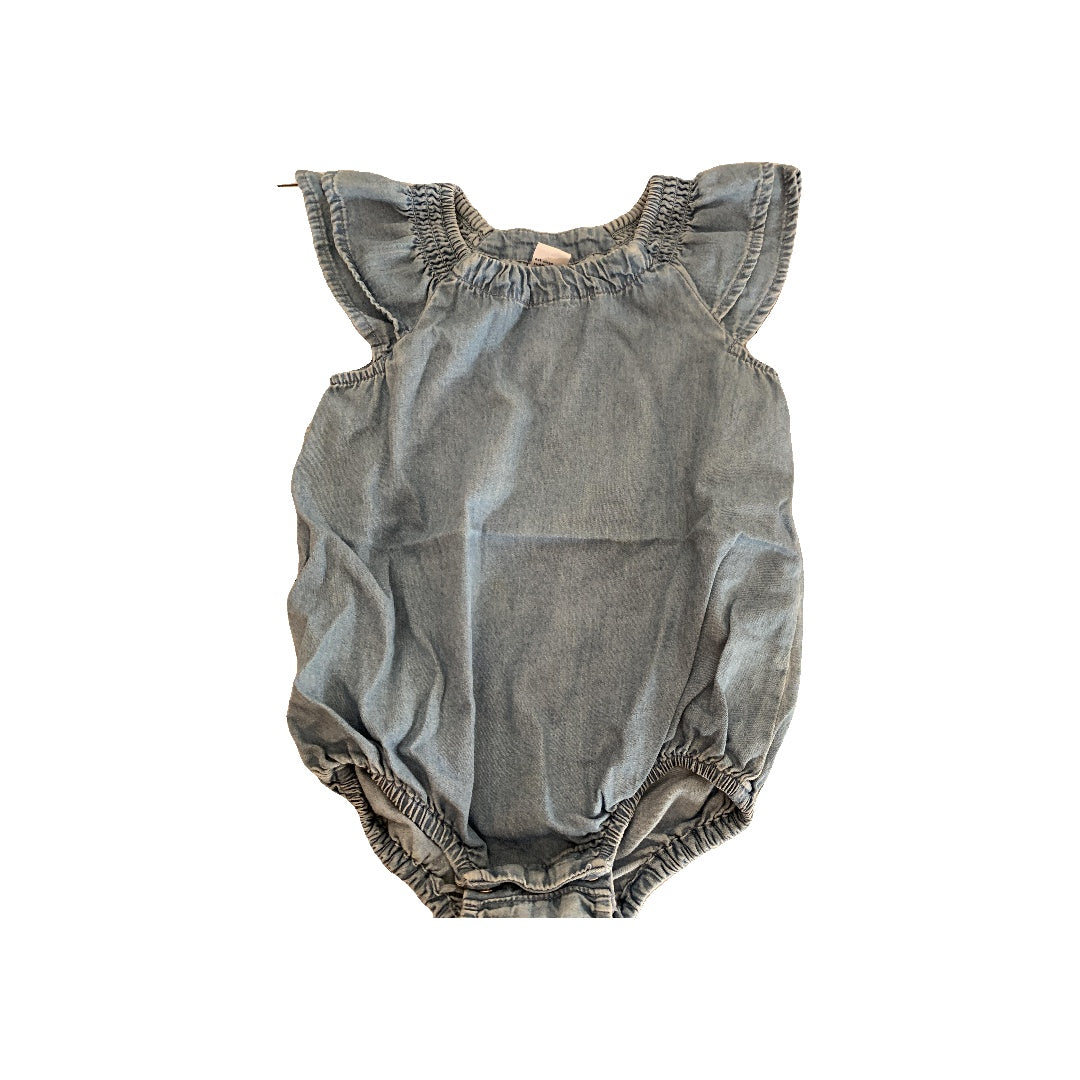 Old Navy Girls Denim Romper Size: 6-12 months Denim