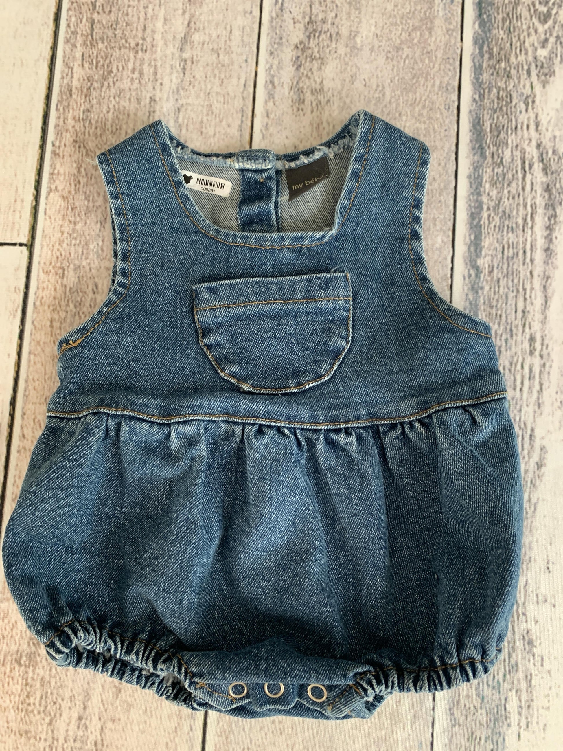 My Bebe Girls Denim Romper Size: 6-12 months Denim