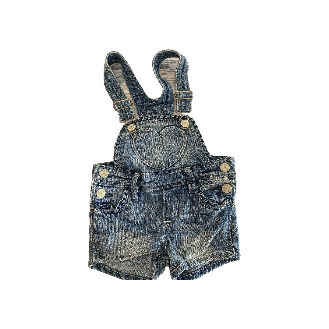 Girls Denim Overalls Size: 2T Denim