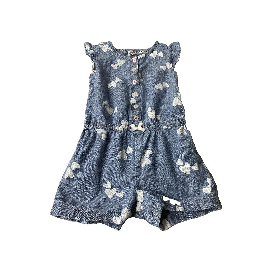 Carters Girls Denim Romper Size: 24 months Denim