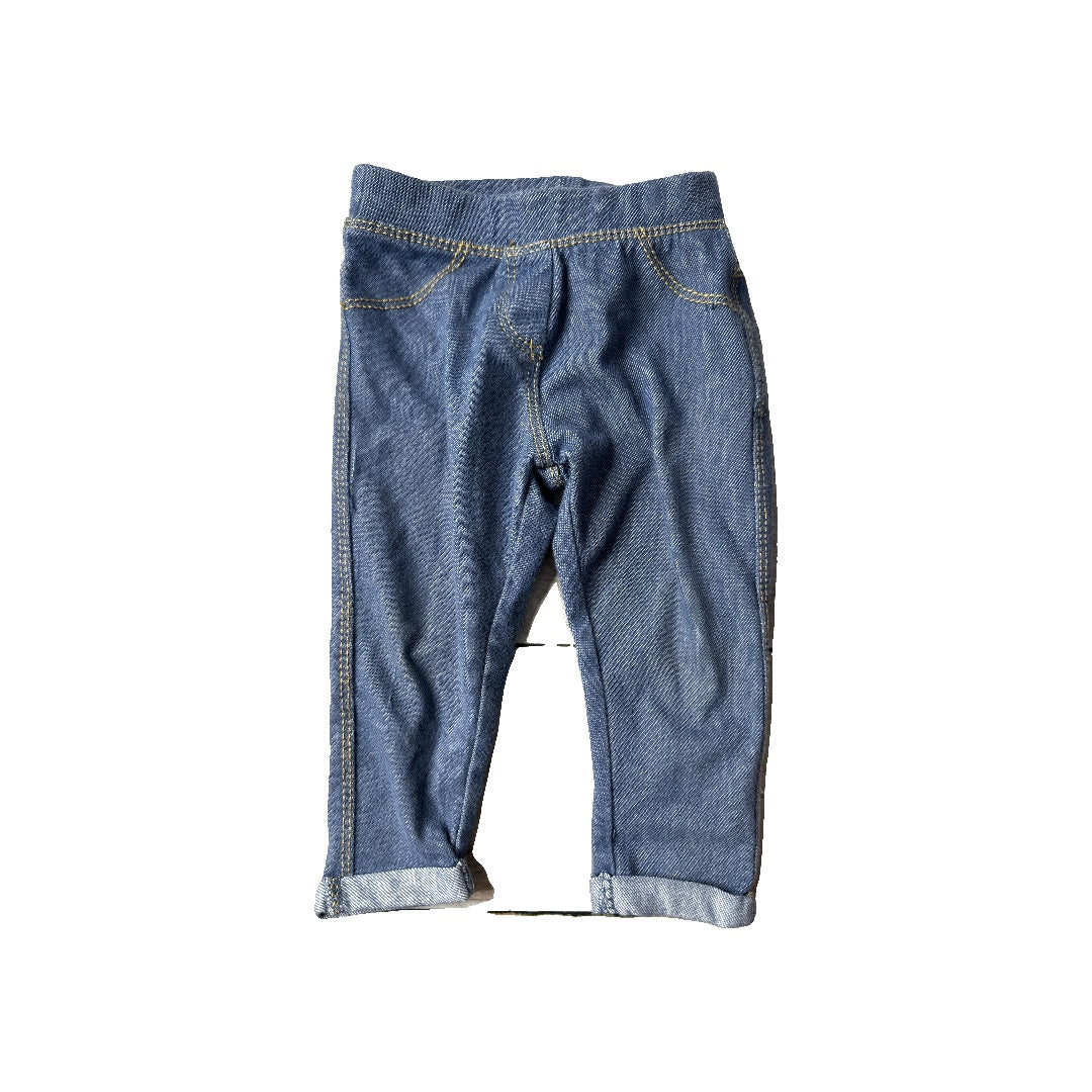Zara Girls Denim Pants Size: 6-9 months Denim