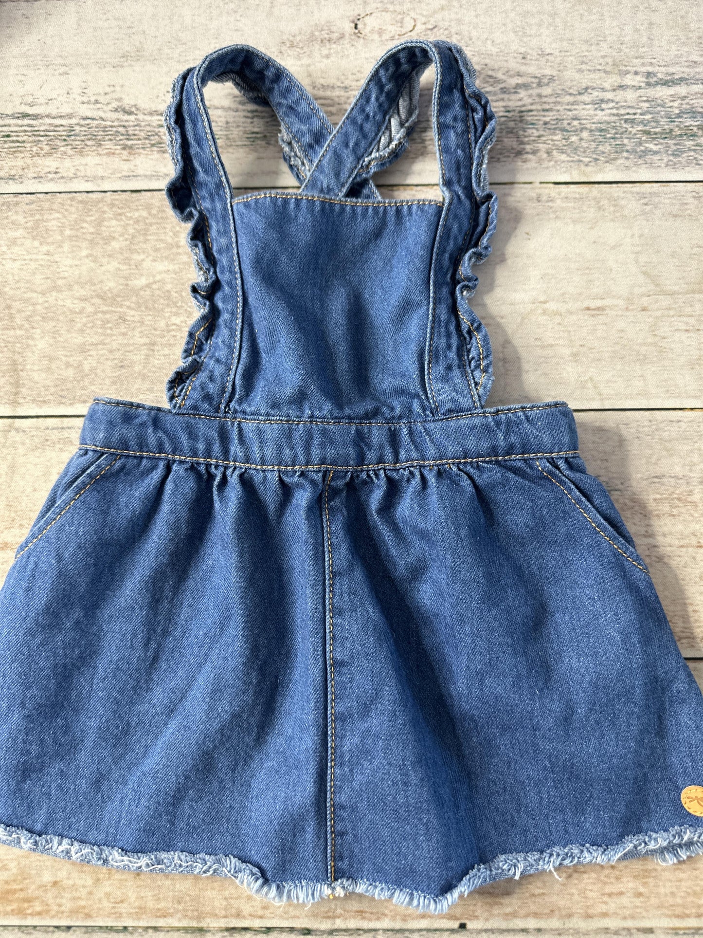 Zara Girls Denim Dress Size: 12-18 months Denim