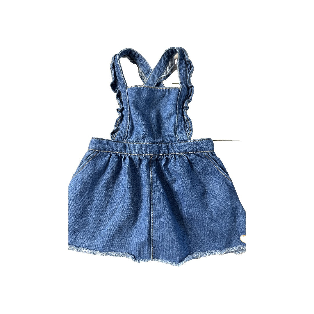 Zara Girls Denim Dress Size: 12-18 months Denim