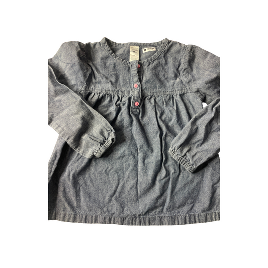 Carters Girls Denim Long Sleeve T-Shirt Size: 5T Denim