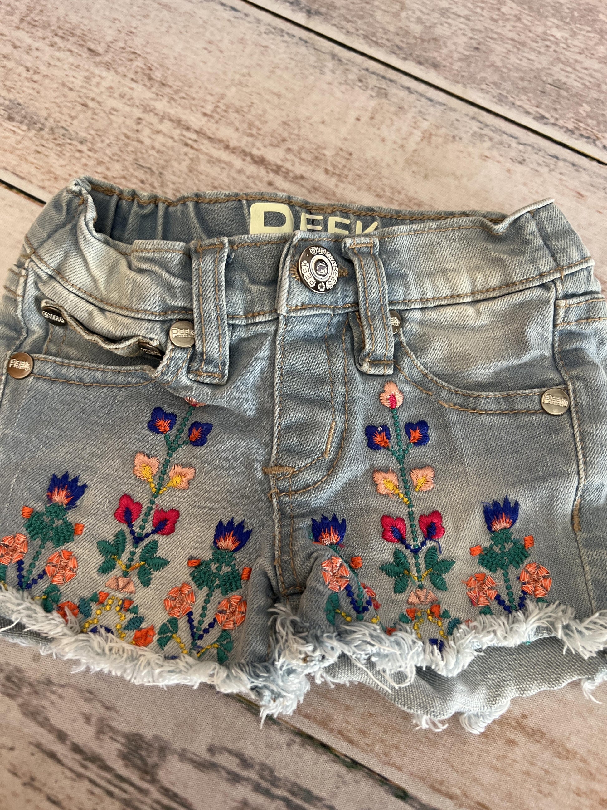 Peek Girls Denim Shorts Size: 3-6 months Denim
