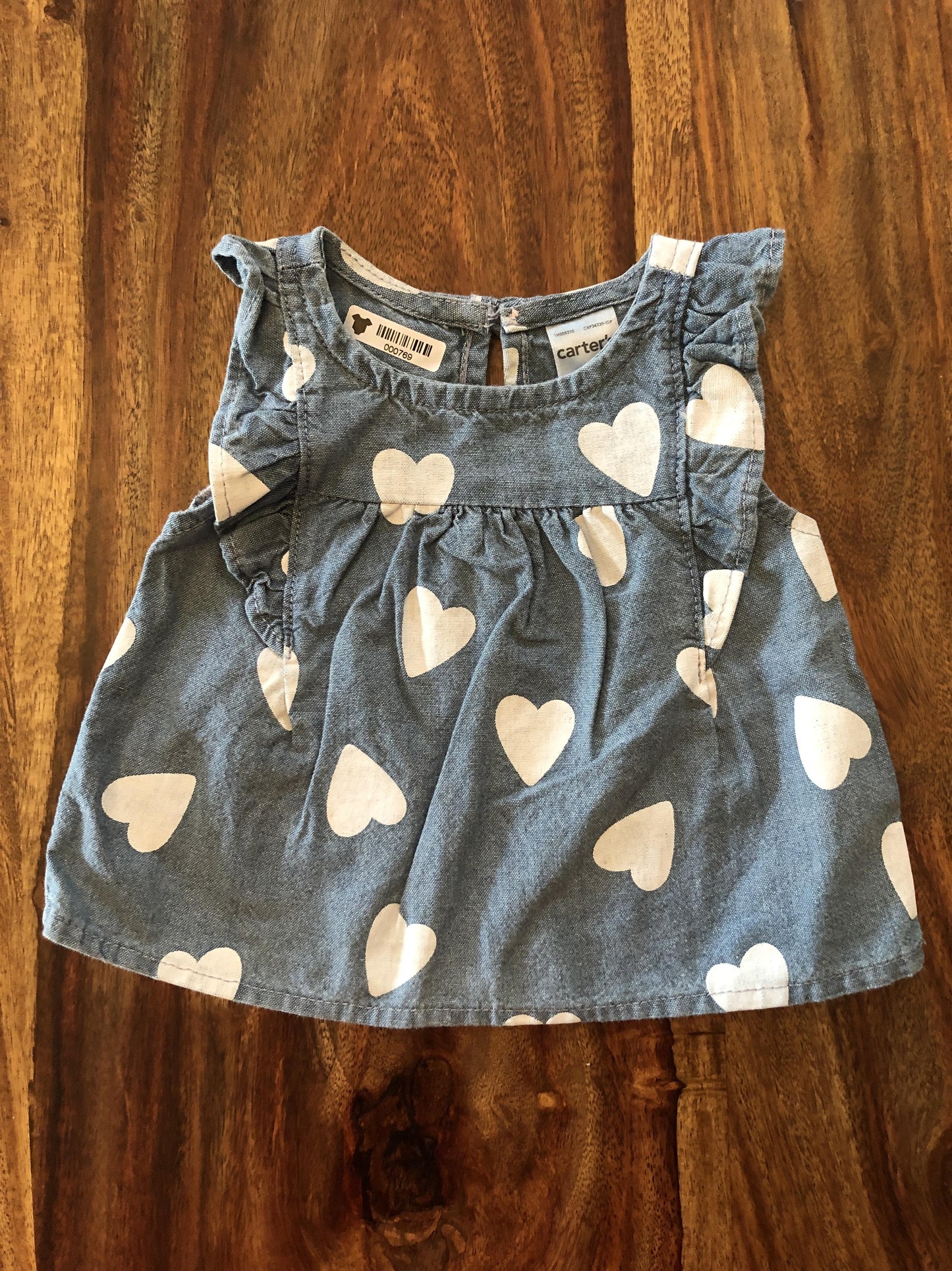 Carters Girls Denim Shirt Size: Newborn Denim