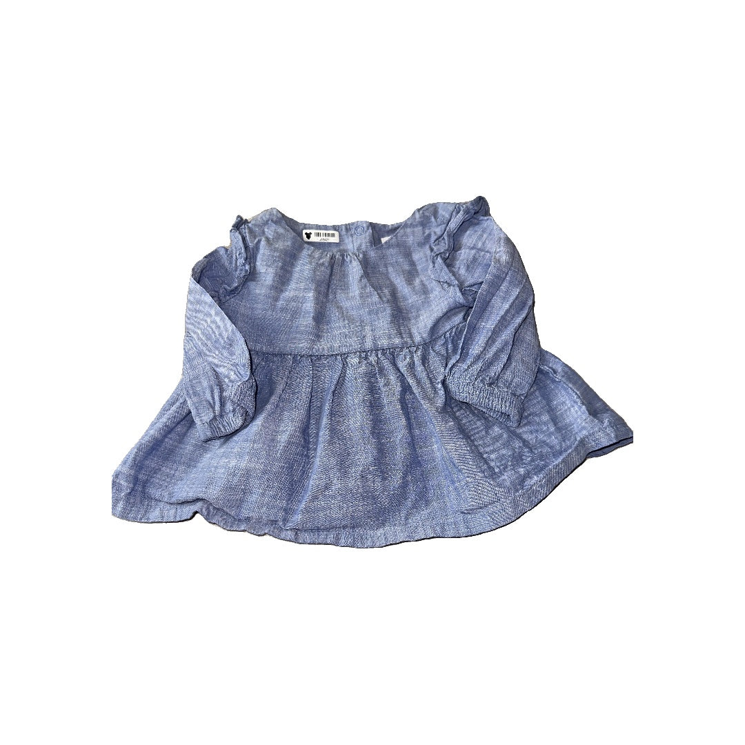 Cat & Jack Girls Denim Dress Size: 3-6 months Denim