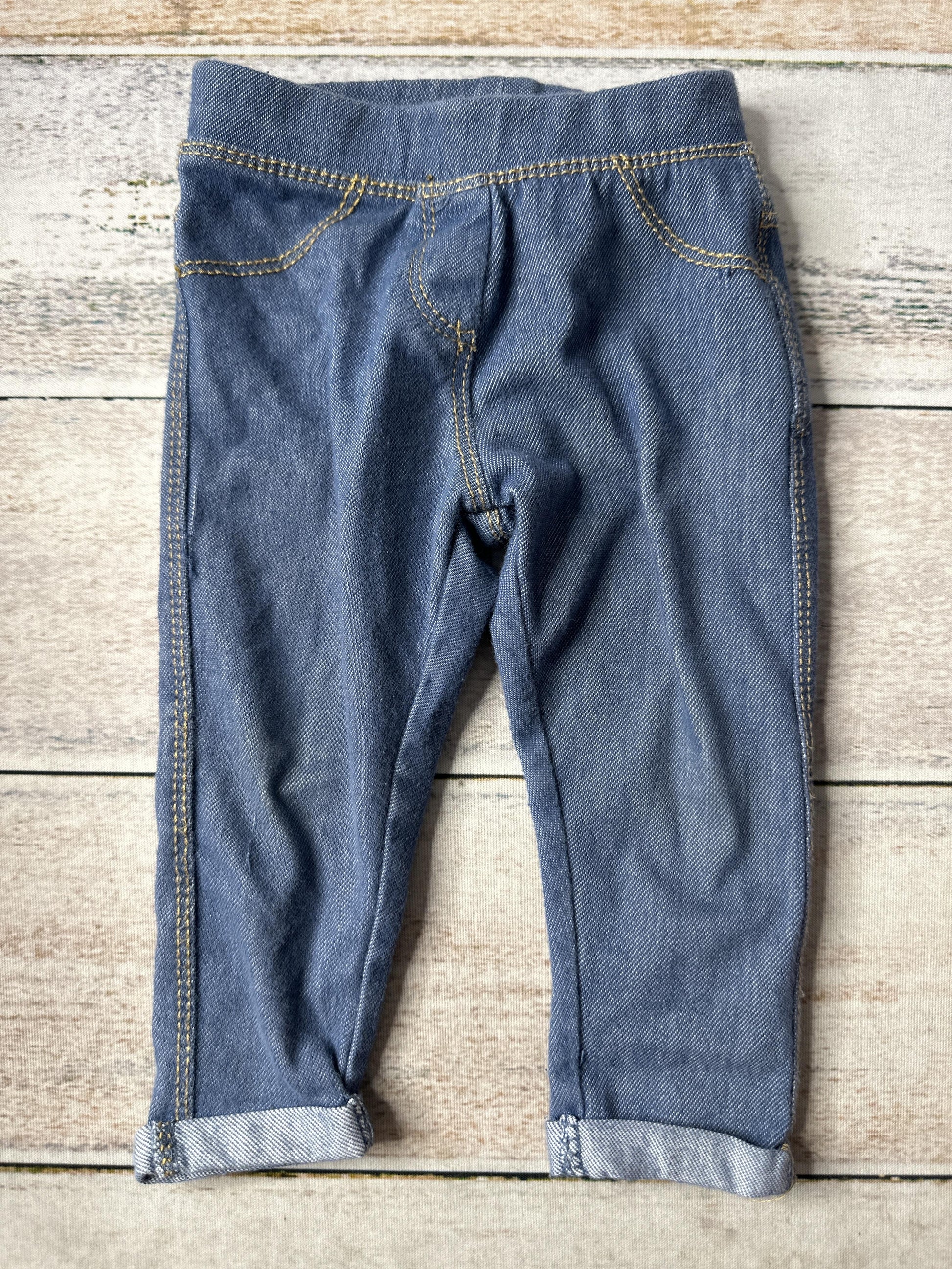 Zara Girls Denim Pants Size: 6-9 months Denim