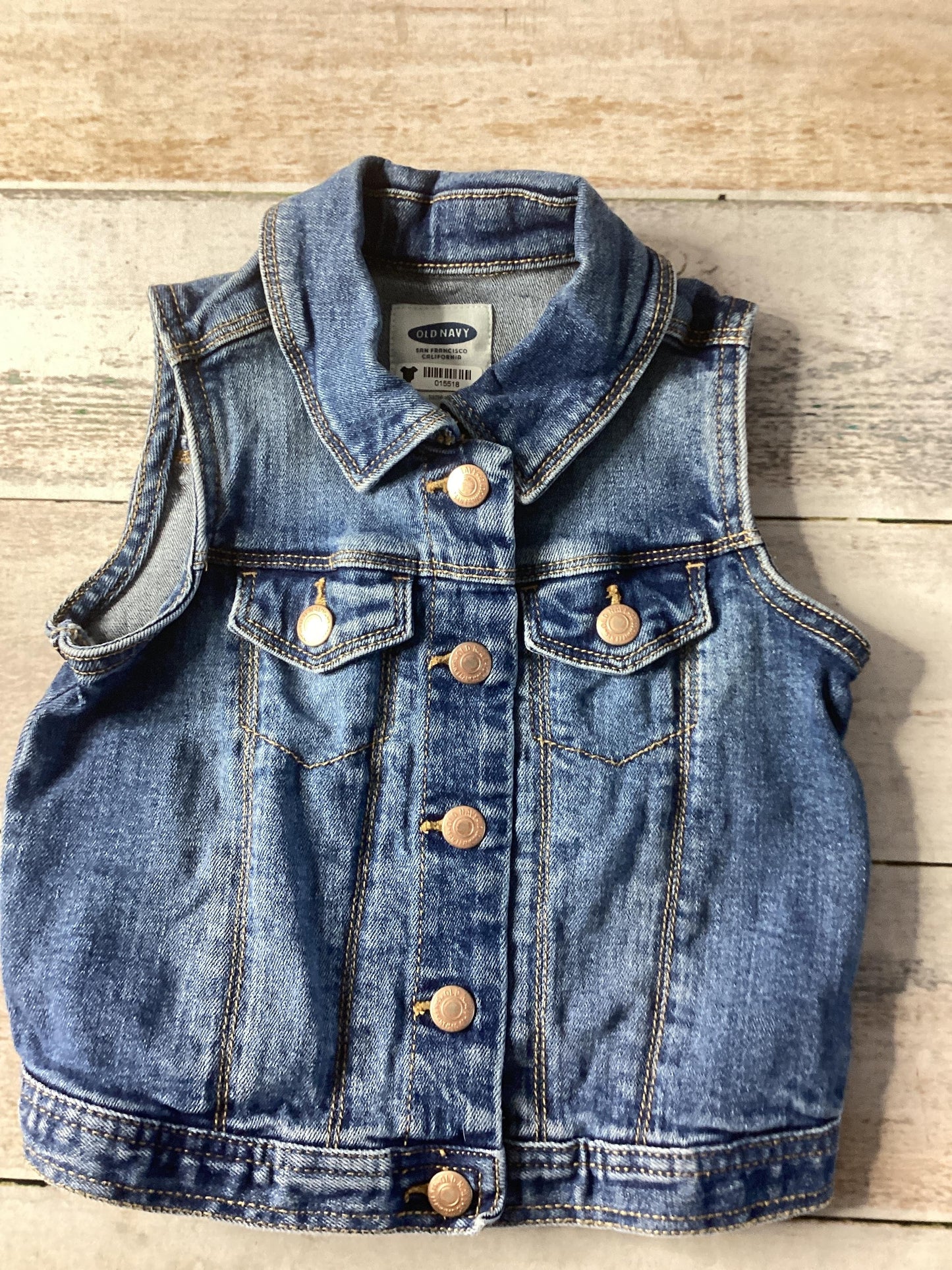 Old Navy Girls Denim Vest Size: 4T Denim