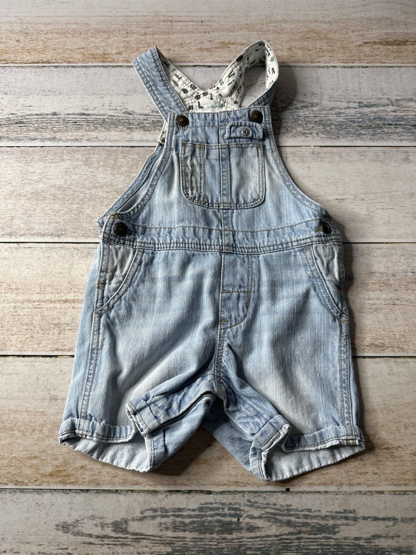 H&M Girls Denim Overalls Size: 6-9 months Denim