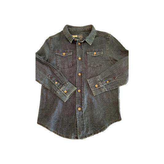 Boys Denim Button Down Short Sleeve Size: 4T Denim