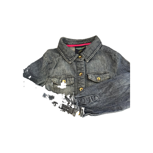 Gymboree Girls Denim Long Sleeve Shirt Size: 5 Denim