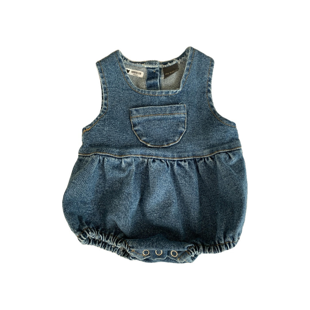 My Bebe Girls Denim Romper Size: 6-12 months Denim