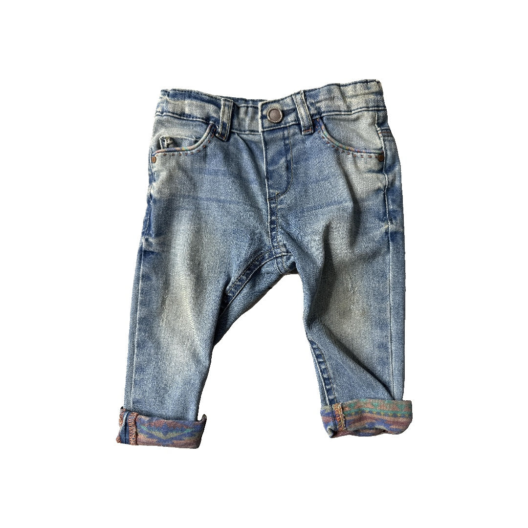 Zara Unisex Denim Pants Size: 6-9 months Denim