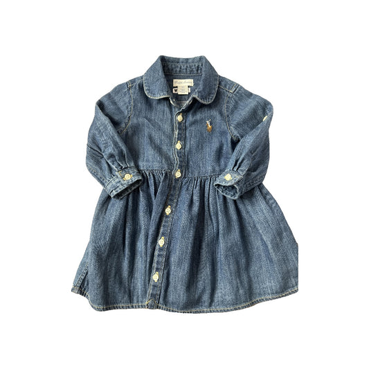Ralph Lauren Girls Denim Dress Size: 6 months Denim